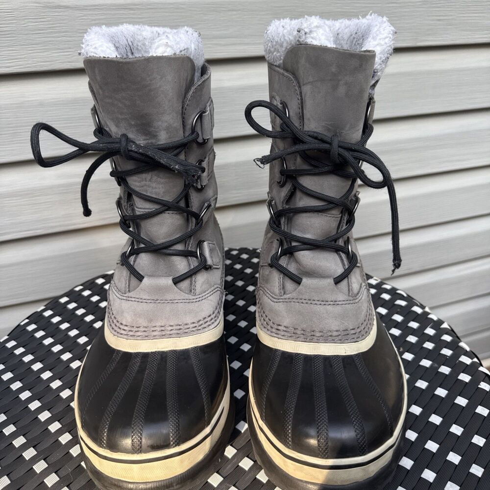 SOREL Caribou Waterproof Womens Boots in Stone - 8 US